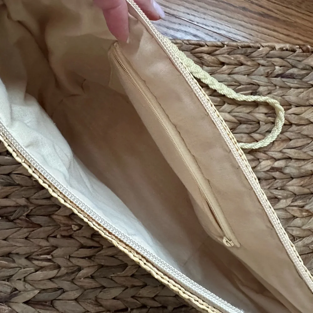 Vtg Shell and Straw Purse - Picture 5 of 7